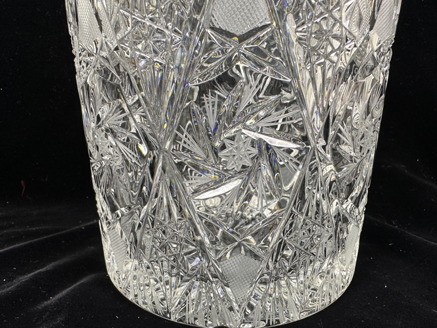 Cut Crystal Biscuit Barrel Jar 6.5W X 9H [Photo 3]