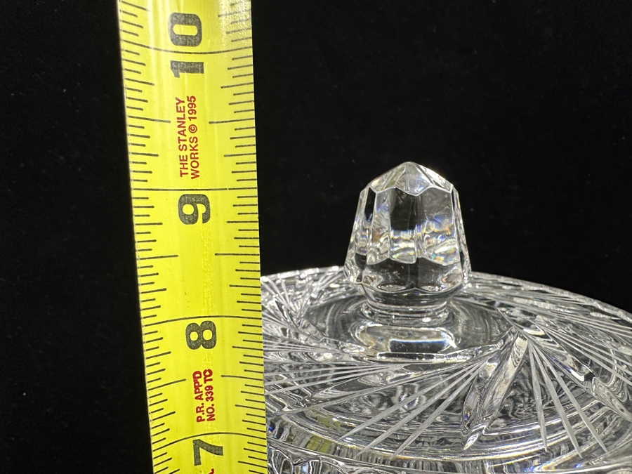 Cut Crystal Biscuit Barrel Jar 6.5W X 9H [Photo 6]