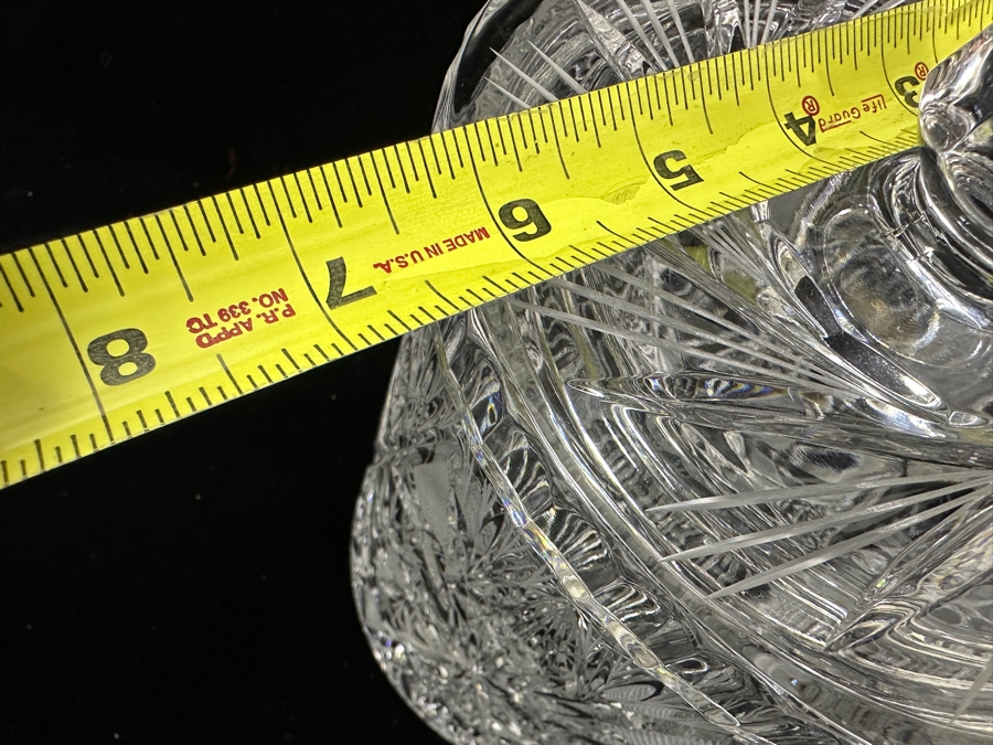 Cut Crystal Biscuit Barrel Jar 6.5W X 9H [Photo 5]