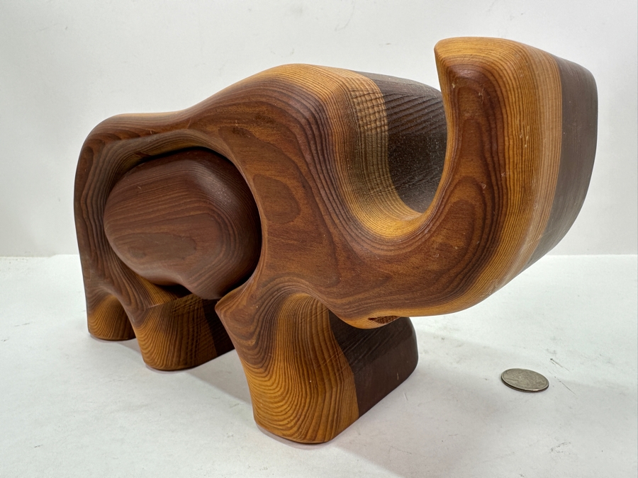 Handcrafted Native Redwood Elephant Box [Photo 6]