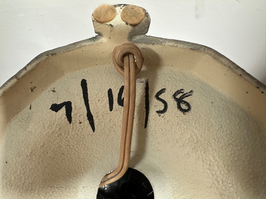 Vintage Pair Of French Painted Cast Metal Table Lamps 21H [Photo 13]