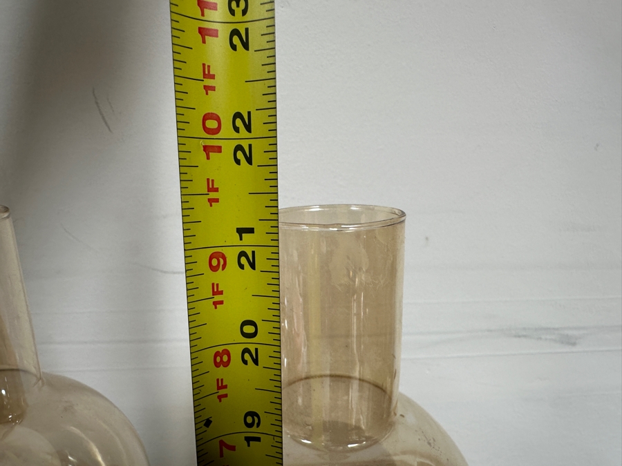 Vintage Pair Of French Painted Cast Metal Table Lamps 21H [Photo 12]