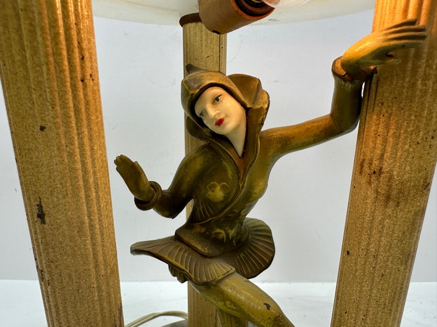 Vintage Art Deco Pixie Lamp 'Gerado' By J.B. Hirsch With Crystal Shade (Not The Original Shade) 10.5'H [Photo 6]