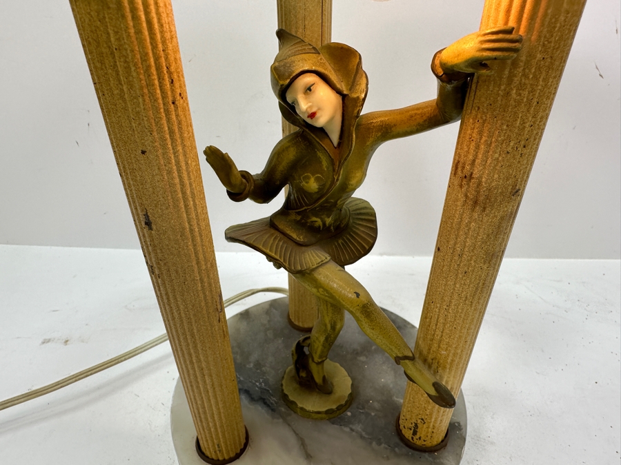 Vintage Art Deco Pixie Lamp 'Gerado' By J.B. Hirsch With Crystal Shade (Not The Original Shade) 10.5'H [Photo 7]