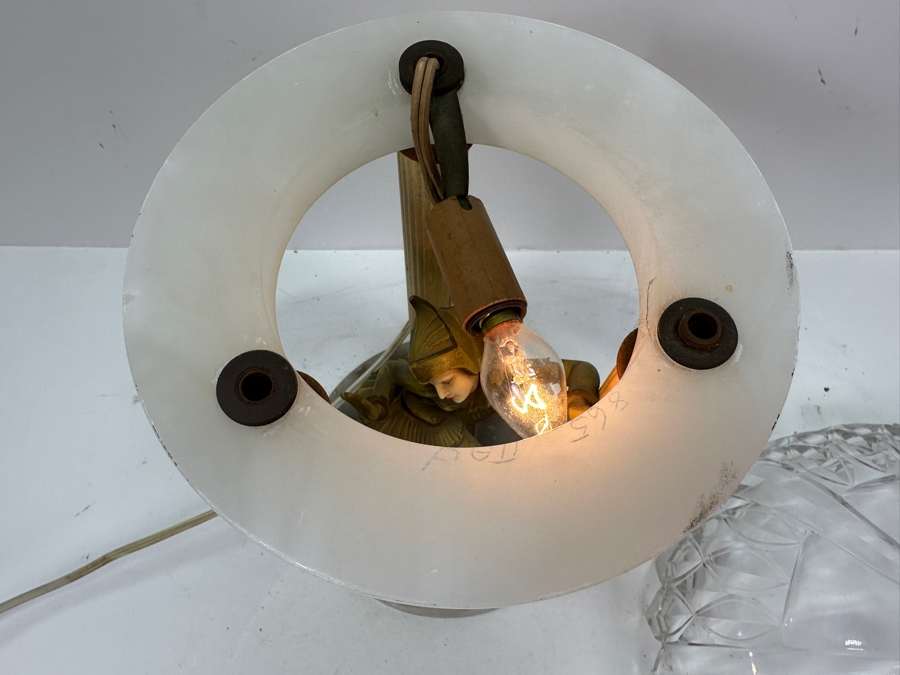 Vintage Art Deco Pixie Lamp 'Gerado' By J.B. Hirsch With Crystal Shade (Not The Original Shade) 10.5'H [Photo 15]