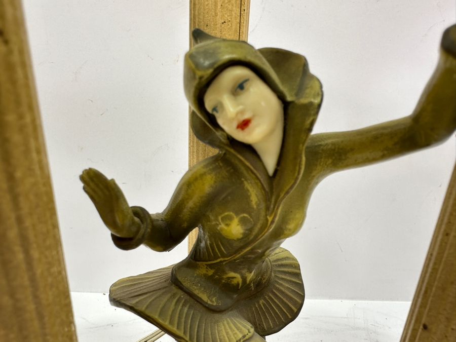 Vintage Art Deco Pixie Lamp 'Gerado' By J.B. Hirsch With Crystal Shade (Not The Original Shade) 10.5'H [Photo 9]