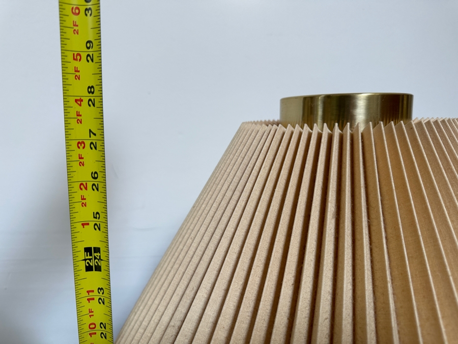 Vintage Cylindrical Brass Table Lamps 28'H [Photo 9]