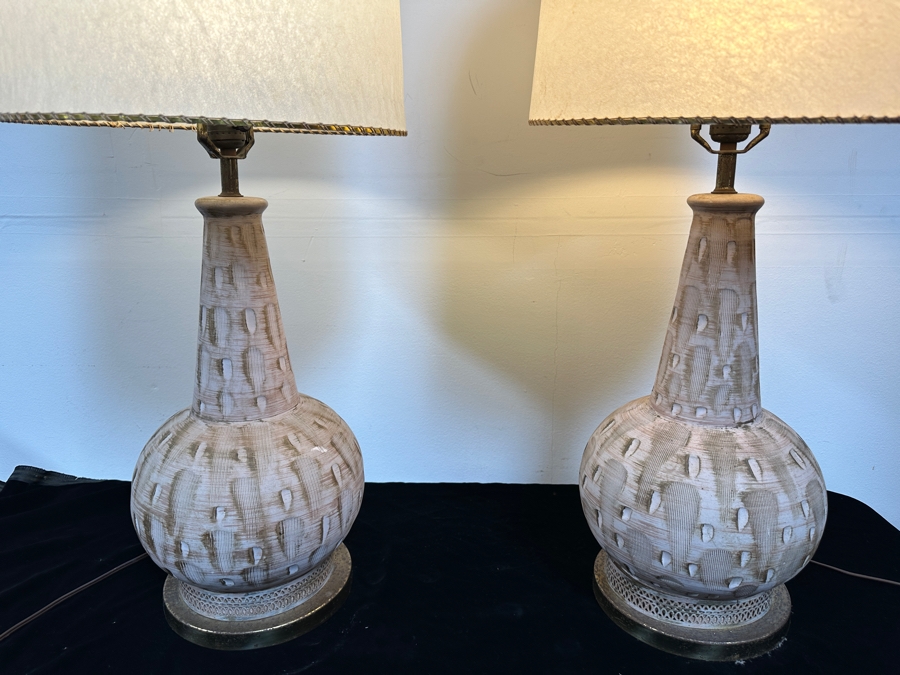 Pair Of Mid-Century Modern Table Lamps 34'H [Photo 4]