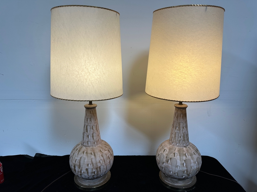 Pair Of Mid-Century Modern Table Lamps 34'H [Photo 3]