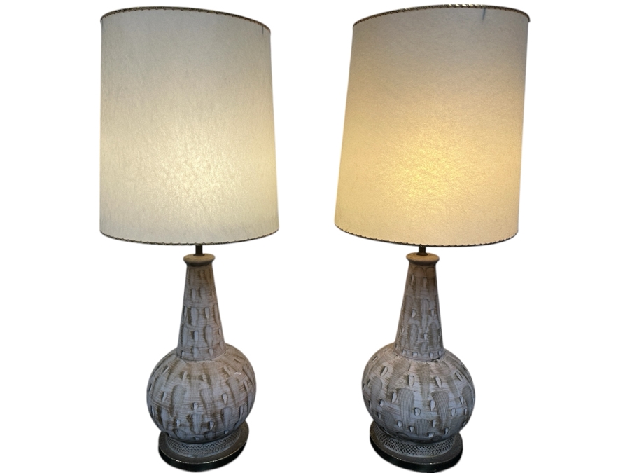 Pair Of Mid-Century Modern Table Lamps 34'H [Photo 2]