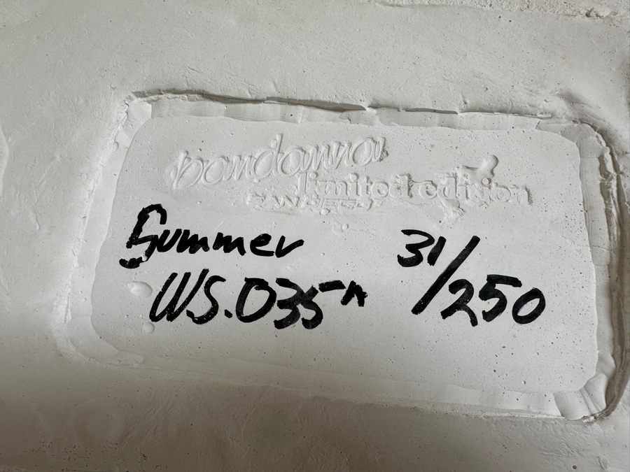 Set Of Four Limited Edition Sand Cast Seasonal Wall Plaques By Bandanna San Diego  15W X 22.5H X 2.75D [Photo 9]