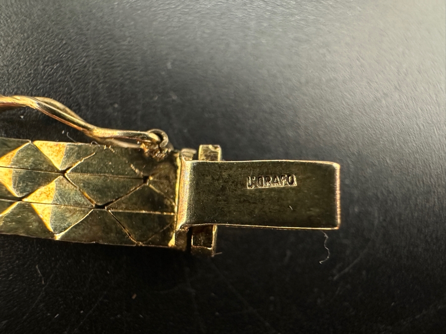 Italian Sterling Silver 7' Bracelet By L'Orafo 10.3g [Photo 4]