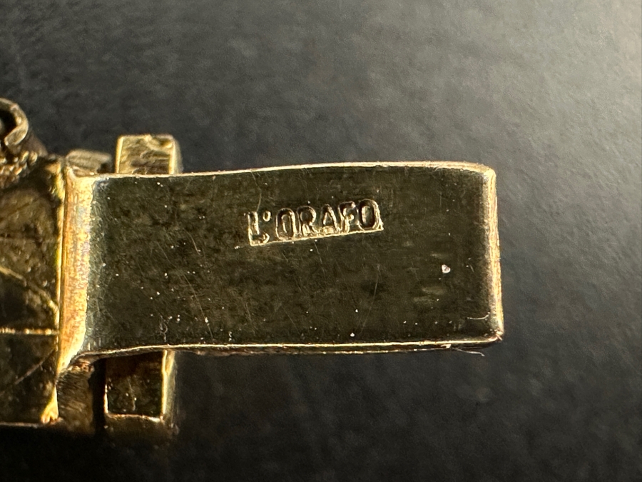 Italian Sterling Silver 7' Bracelet By L'Orafo 10.3g [Photo 5]