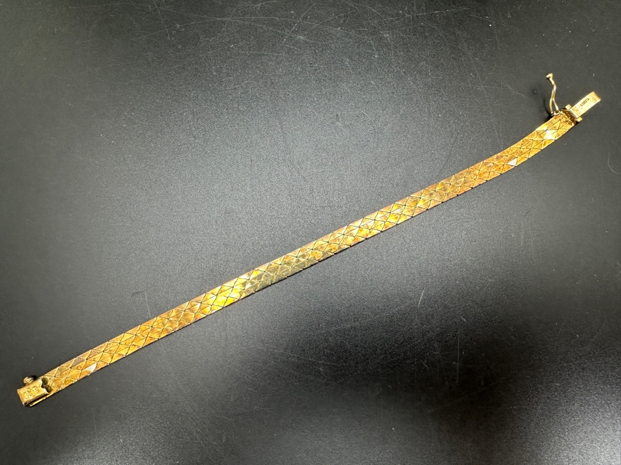 Italian Sterling Silver 7' Bracelet By L'Orafo 10.3g [Photo 3]