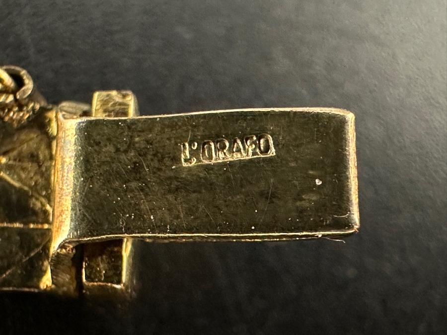 Italian Sterling Silver 7' Bracelet By L'Orafo 10.3g [Photo 6]