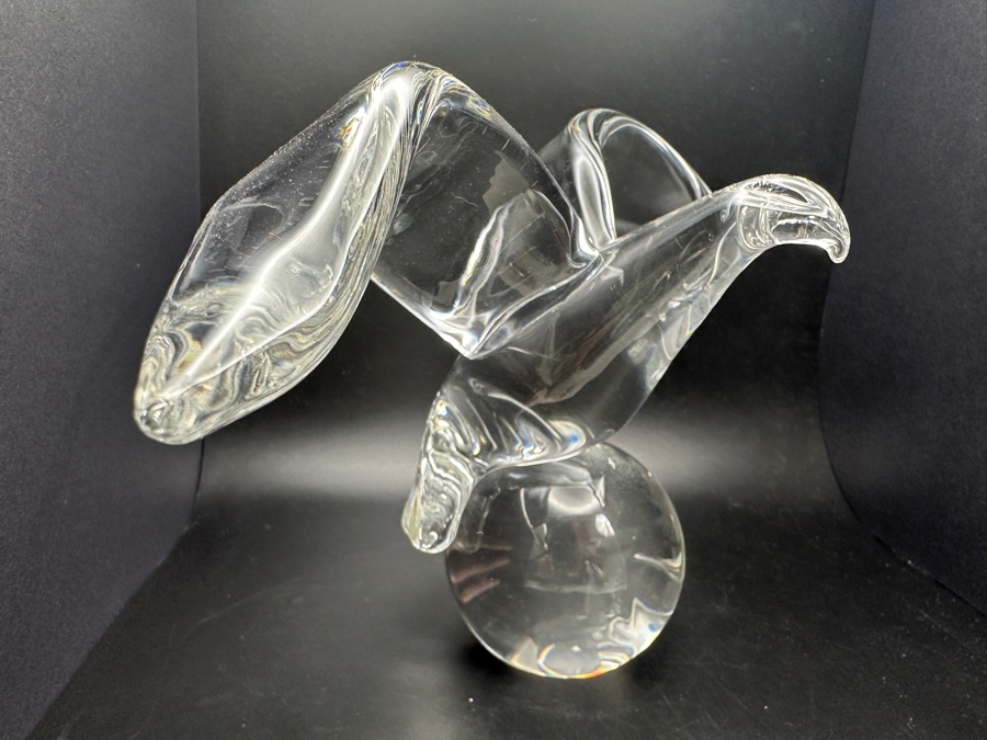 Vintage MCM Steuben Glass Signed Liberty Flying Eagle Designed By James Houston In 1964 12 X 7 Retails $1,400 [Photo 5]