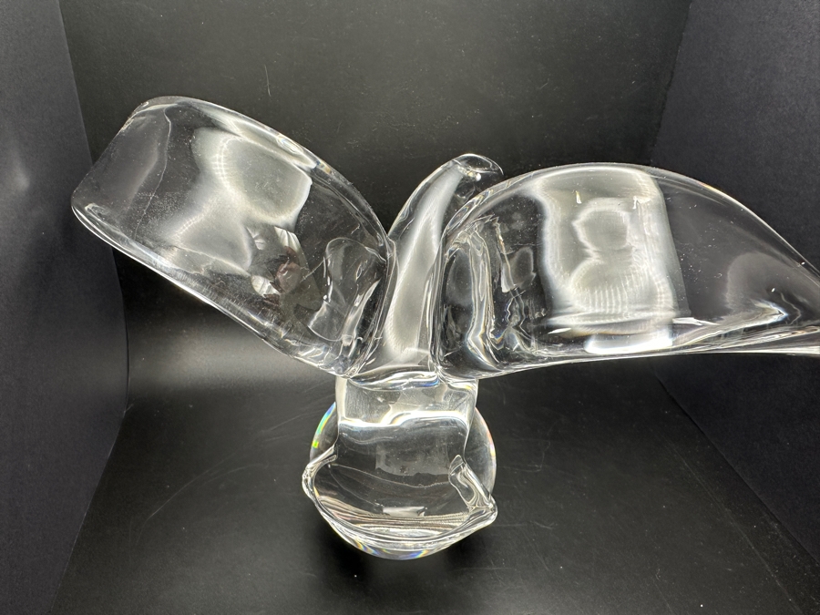 Vintage MCM Steuben Glass Signed Liberty Flying Eagle Designed By James Houston In 1964 12 X 7 Retails $1,400 [Photo 10]