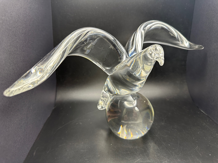 Vintage MCM Steuben Glass Signed Liberty Flying Eagle Designed By James Houston In 1964 12 X 7 Retails $1,400 [Photo 3]