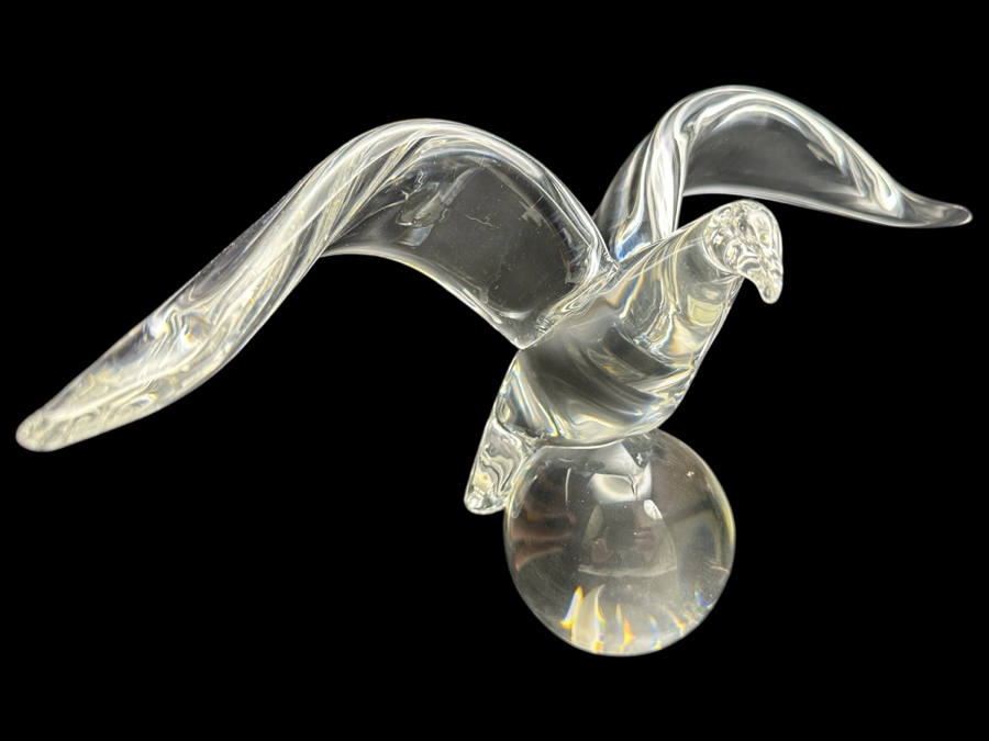 Vintage MCM Steuben Glass Signed Liberty Flying Eagle Designed By James Houston In 1964 12 X 7 Retails $1,400