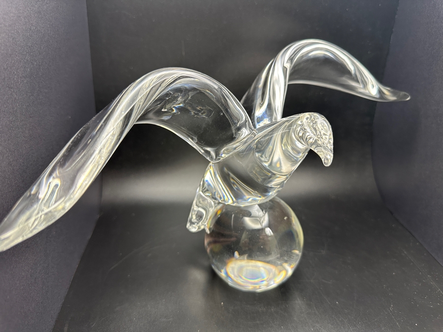 Vintage MCM Steuben Glass Signed Liberty Flying Eagle Designed By James Houston In 1964 12 X 7 Retails $1,400 [Photo 8]