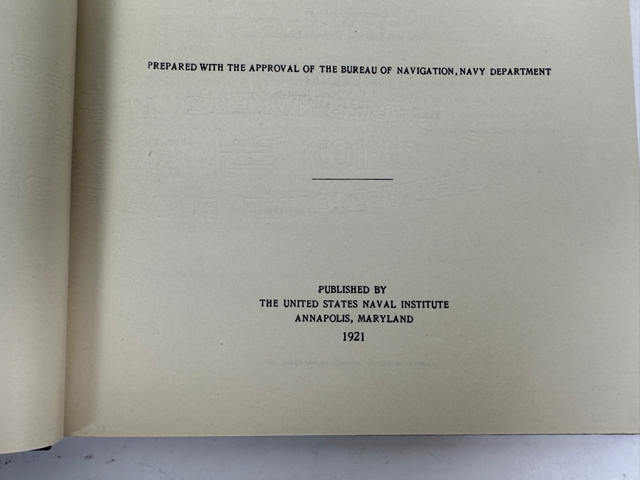 Antique 1921 Book Published By The United States Naval Institute A Practical Manual Of The Compass [Photo 3]