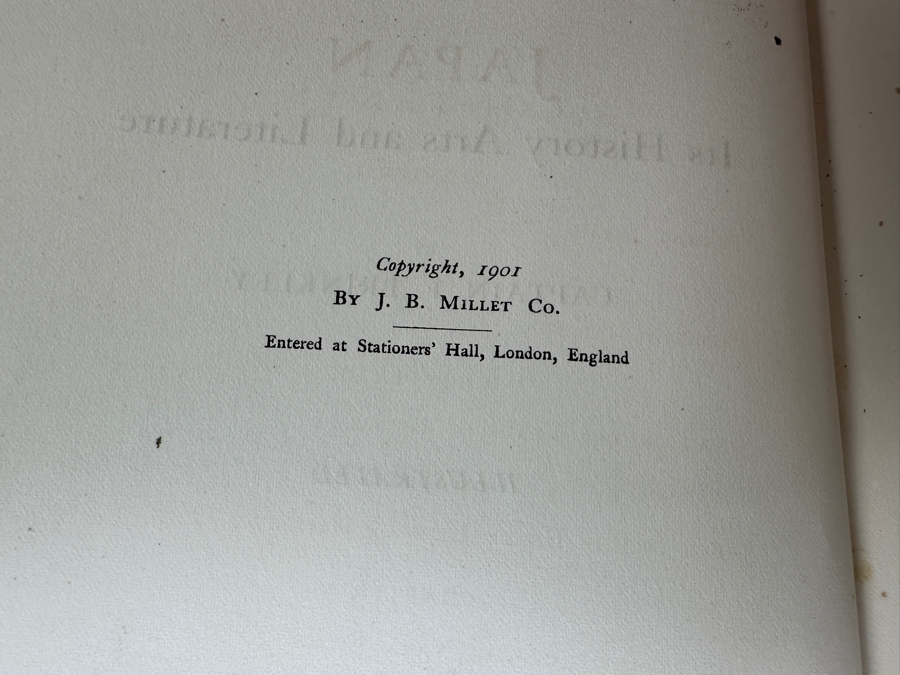 Antique 1901 Hardcover Book Set Author's Edition Limited To 1,000 Sets Oriental Series Japan And China By Captain F. Brinkley 11 Books - Missing Japan Volume 6 Book - Published In Boston By J. B. Millet Co. [Photo 8]