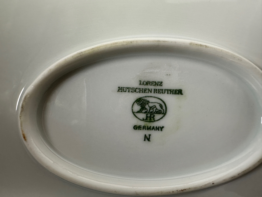 (6) Heinrich Germany 9.75' Bird Quai+l Plates & (1) Lorenz Hutschen Reuther Germany Bird Quail Serving Platter 14.5'W [Photo 11]