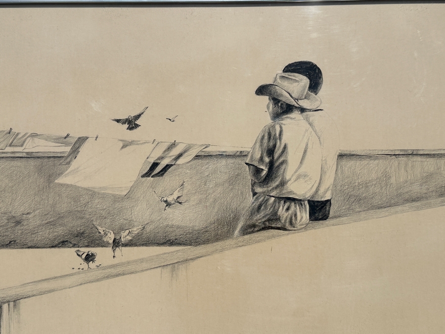 Guillermo (GMO) Acevedo (1920-1988, Peruvian/American) Original Pencil Drawing On Paper Framed 28 X 22 [Photo 2]