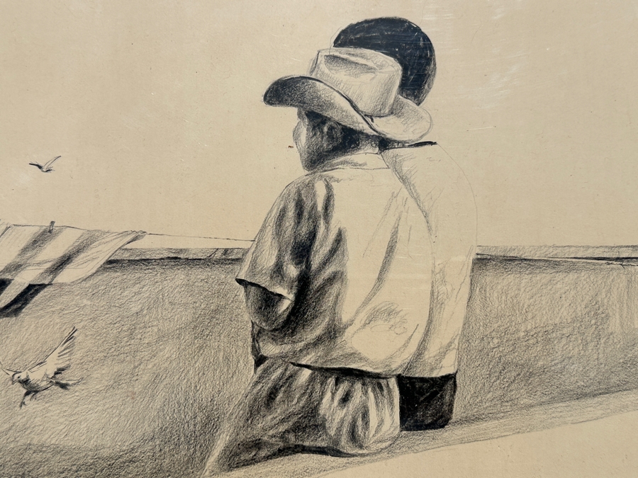 Guillermo (GMO) Acevedo (1920-1988, Peruvian/American) Original Pencil Drawing On Paper Framed 28 X 22 [Photo 7]