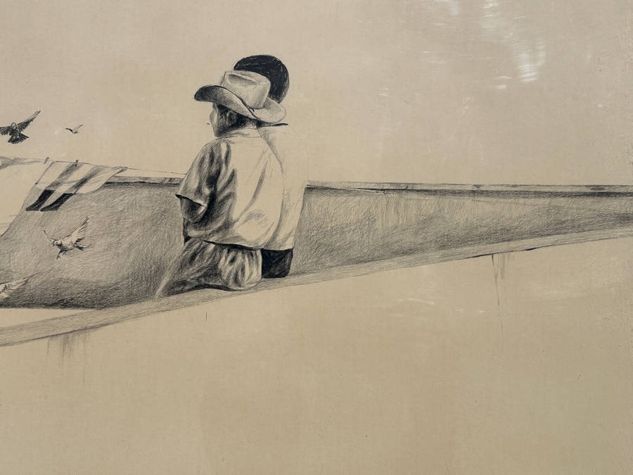 Guillermo (GMO) Acevedo (1920-1988, Peruvian/American) Original Pencil Drawing On Paper Framed 28 X 22 [Photo 3]