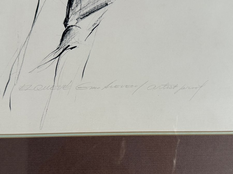 Guillermo (GMO) Acevedo (1920-1988, Peruvian/American) Artist Proof Print On Paper Titled 'El Queve' 28 X 22 Framed 34 X 28 Glass Has A Crack In One Corner [Photo 4]