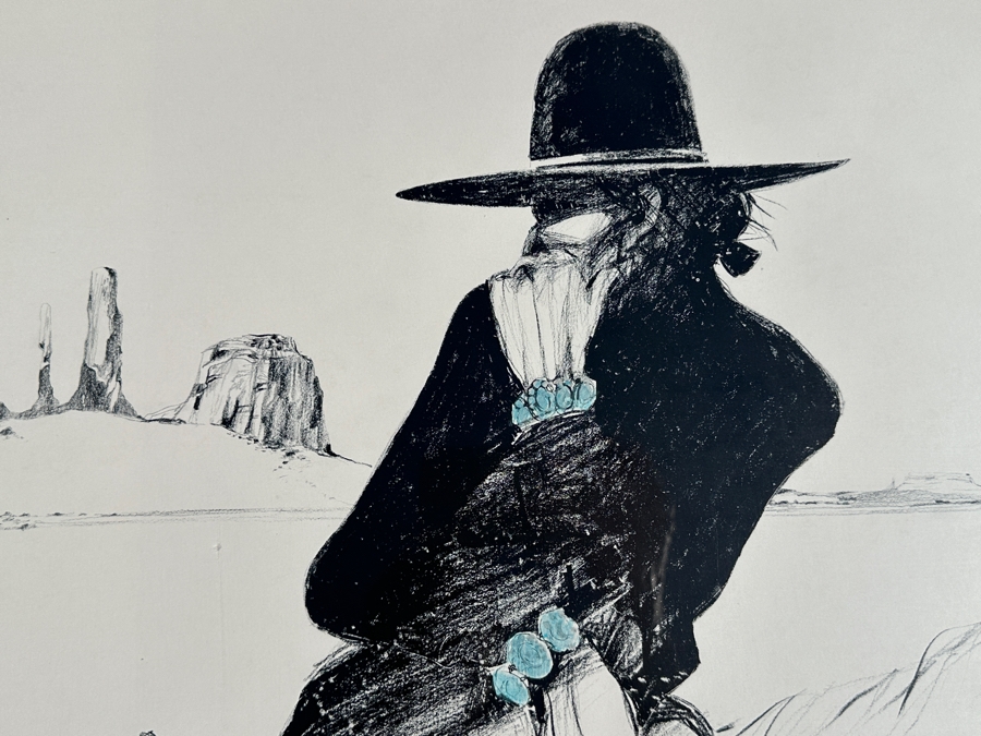 Guillermo (GMO) Acevedo (1920-1988, Peruvian/American) Artist Proof Print On Paper Titled 'El Queve' 28 X 22 Framed 34 X 28 Glass Has A Crack In One Corner [Photo 3]