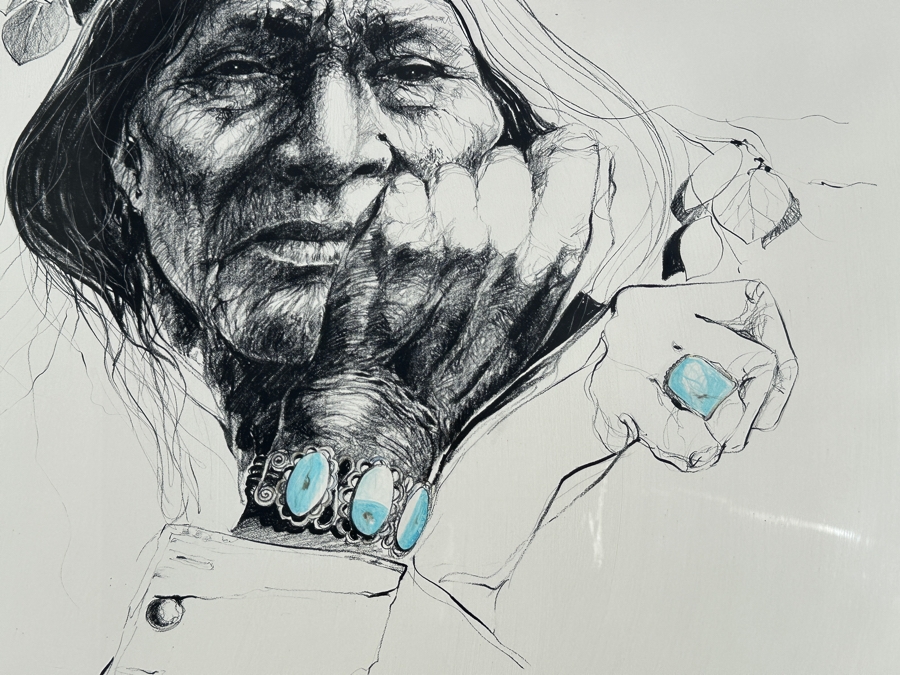 Guillermo (GMO) Acevedo (1920-1988, Peruvian/American) Artist Proof Print On Paper Titled 'El Bracelete' 28 X 22 Framed 34 X 28 [Photo 4]