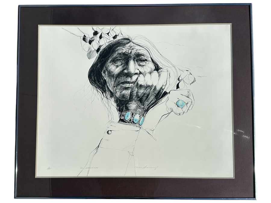 Guillermo (GMO) Acevedo (1920-1988, Peruvian/American) Artist Proof Print On Paper Titled 'El Bracelete' 28 X 22 Framed 34 X 28 [Photo 2]