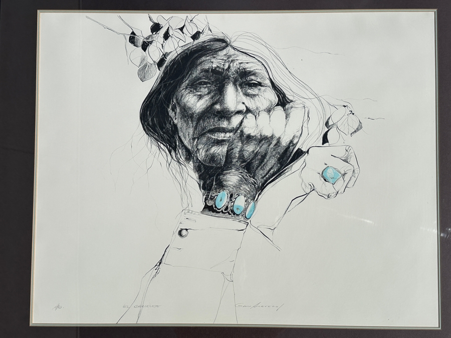 Guillermo (GMO) Acevedo (1920-1988, Peruvian/American) Artist Proof Print On Paper Titled 'El Bracelete' 28 X 22 Framed 34 X 28