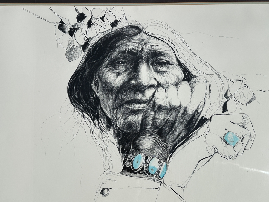 Guillermo (GMO) Acevedo (1920-1988, Peruvian/American) Artist Proof Print On Paper Titled 'El Bracelete' 28 X 22 Framed 34 X 28 [Photo 3]