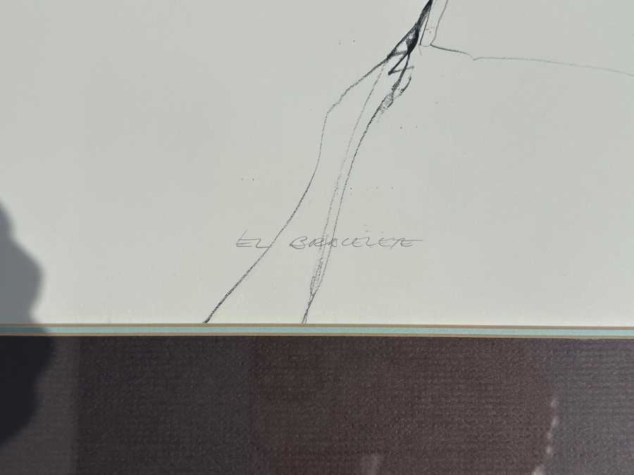 Guillermo (GMO) Acevedo (1920-1988, Peruvian/American) Artist Proof Print On Paper Titled 'El Bracelete' 28 X 22 Framed 34 X 28 [Photo 6]