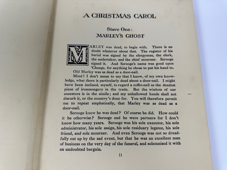 A Christmas Carol By Charles Dickens With Illustrations By A. C. Michael Published By Hodder And Stoughton Printed In The City Of London At The Edinburgh Press [Photo 7]