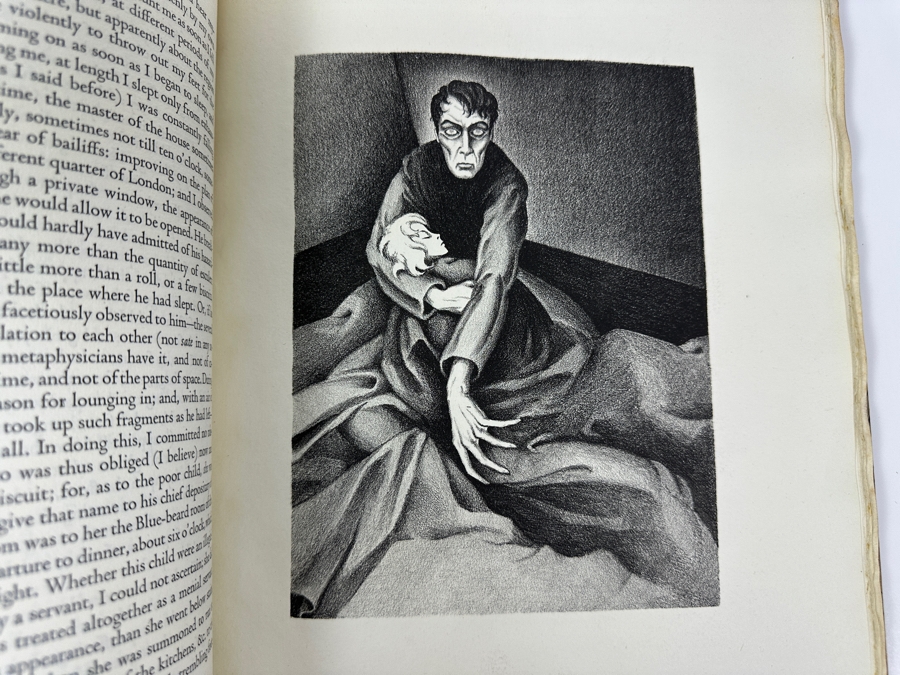 Vintage 1930 Limited Edition Hardcover Book Confessions Of An English Opium-Eater By Thomas De Quincey Printed For The Limited Editions Club At The Shakespeare Head Press Signed By Illustrator Zhenya Gay (1906-1978) And B. H. Newdigate [Photo 12]