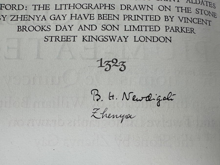 Vintage 1930 Limited Edition Hardcover Book Confessions Of An English Opium-Eater By Thomas De Quincey Printed For The Limited Editions Club At The Shakespeare Head Press Signed By Illustrator Zhenya Gay (1906-1978) And B. H. Newdigate [Photo 6]