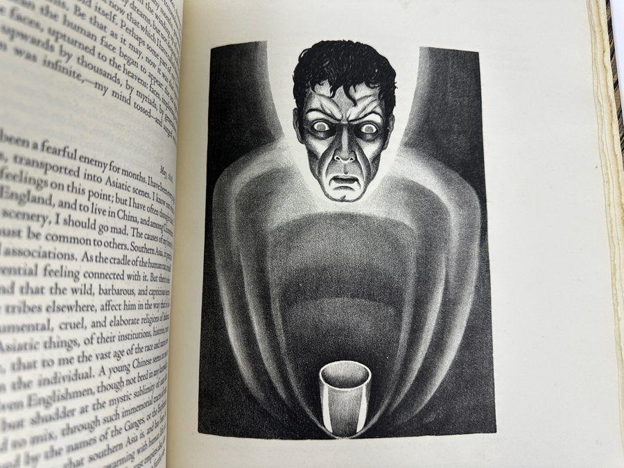 Vintage 1930 Limited Edition Hardcover Book Confessions Of An English Opium-Eater By Thomas De Quincey Printed For The Limited Editions Club At The Shakespeare Head Press Signed By Illustrator Zhenya Gay (1906-1978) And B. H. Newdigate [Photo 9]