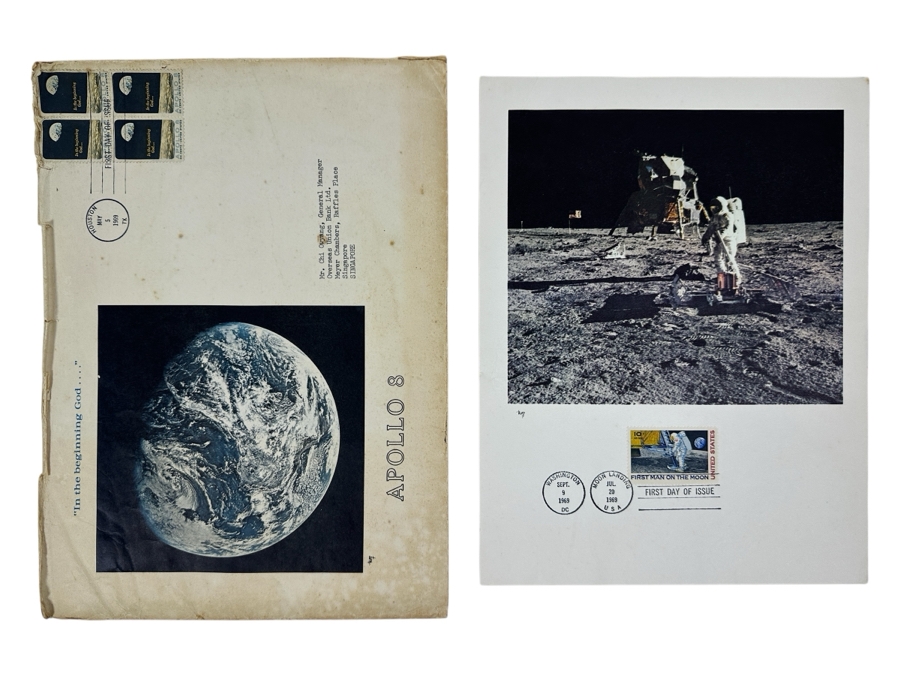 Vintage July 20, 1969 Moon Landing First Man On The Moon Apollo 8 First Day Covers