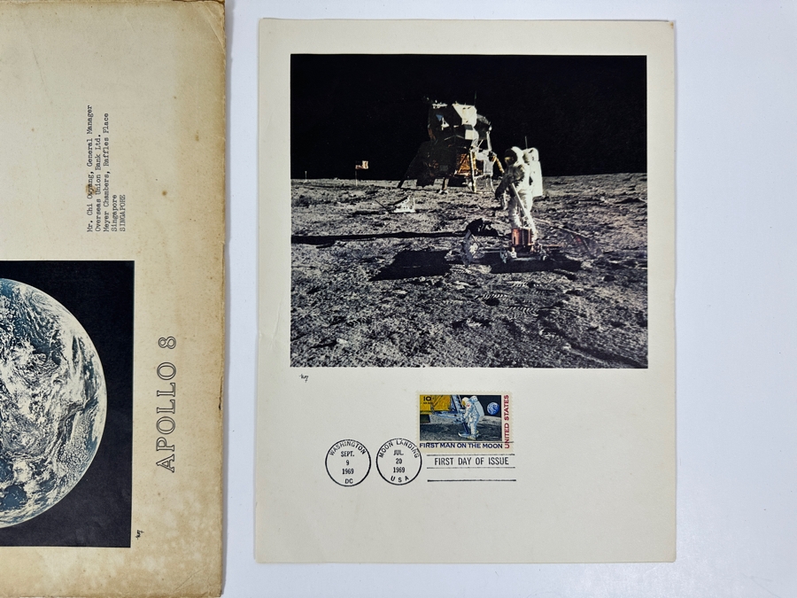 Vintage July 20, 1969 Moon Landing First Man On The Moon Apollo 8 First Day Covers [Photo 2]
