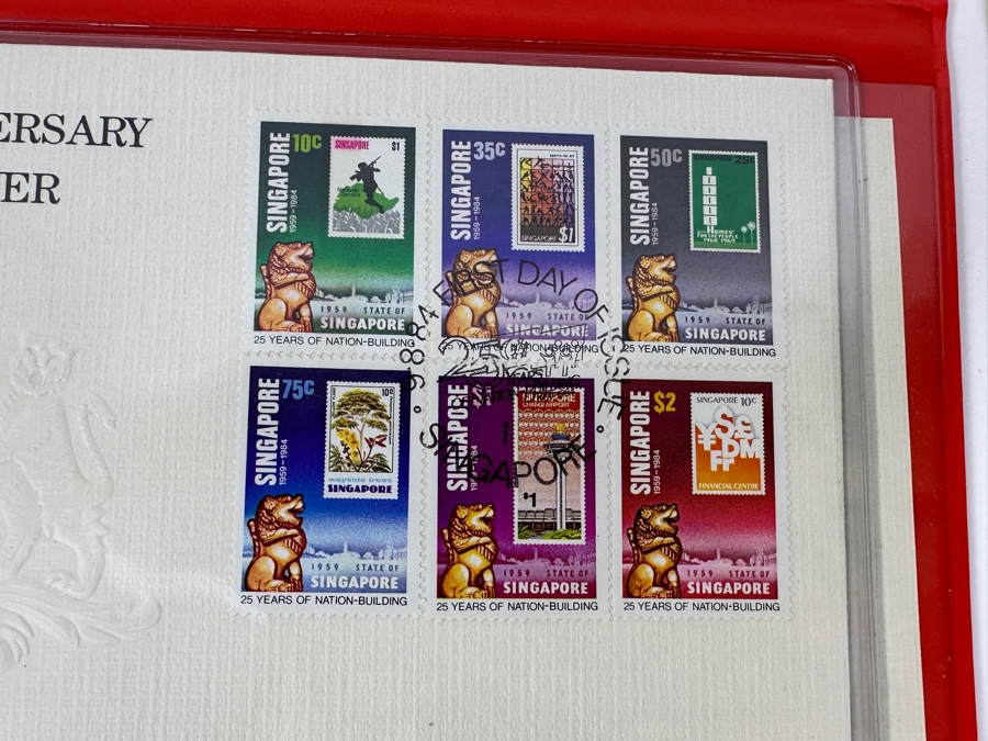 The Singapore 25th Anniversary Medallic First Day Cover Limited Edition 24k Gold On Bronze [Photo 7]