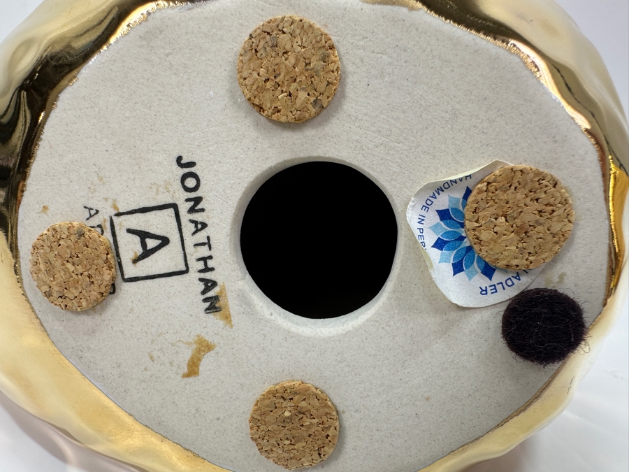 Jonathan Adler Gold Ceramic Handmade Menagerie Bird Figurines 8.75'H and 6.5'H [Photo 10]