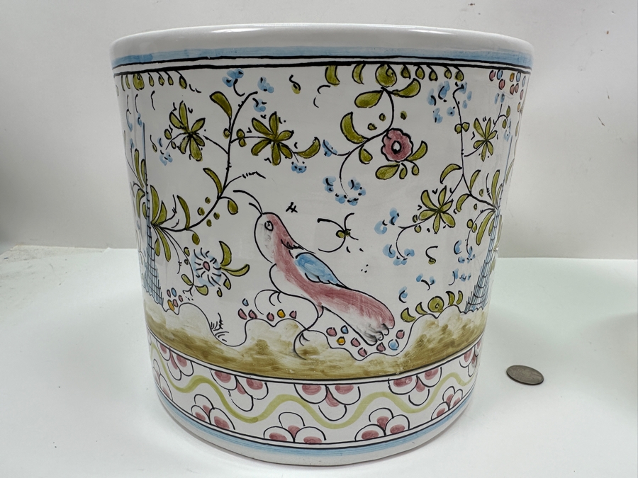 Berardos Hand Painted Portuguese Pottery Pots 8'H and 7.5'H [Photo 9]