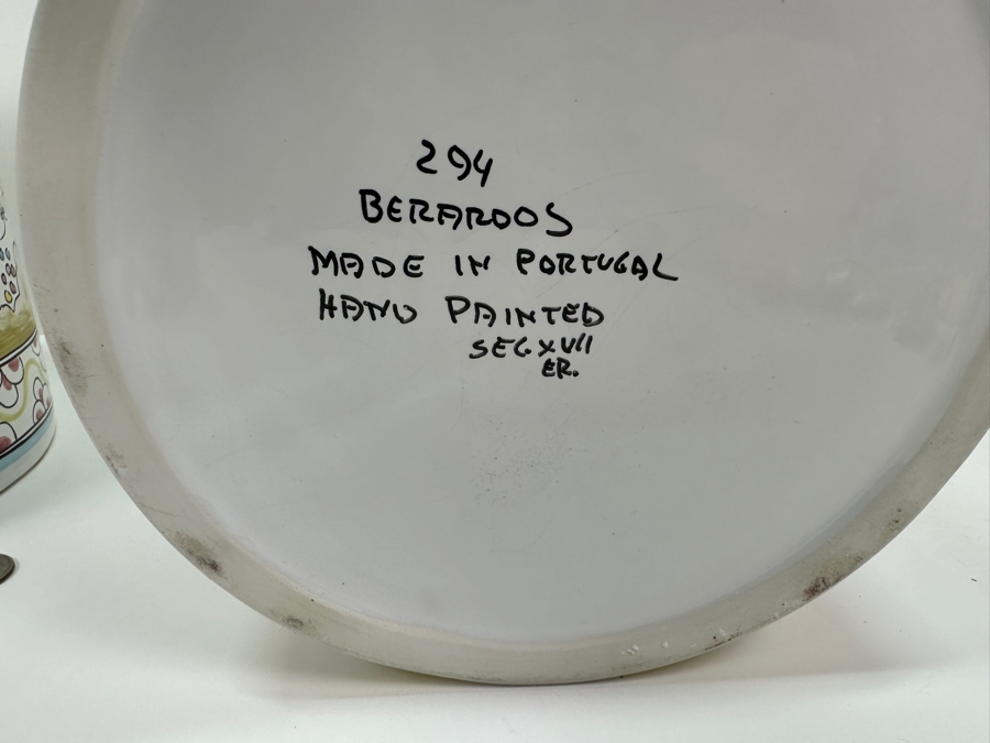 Berardos Hand Painted Portuguese Pottery Pots 8'H and 7.5'H [Photo 7]