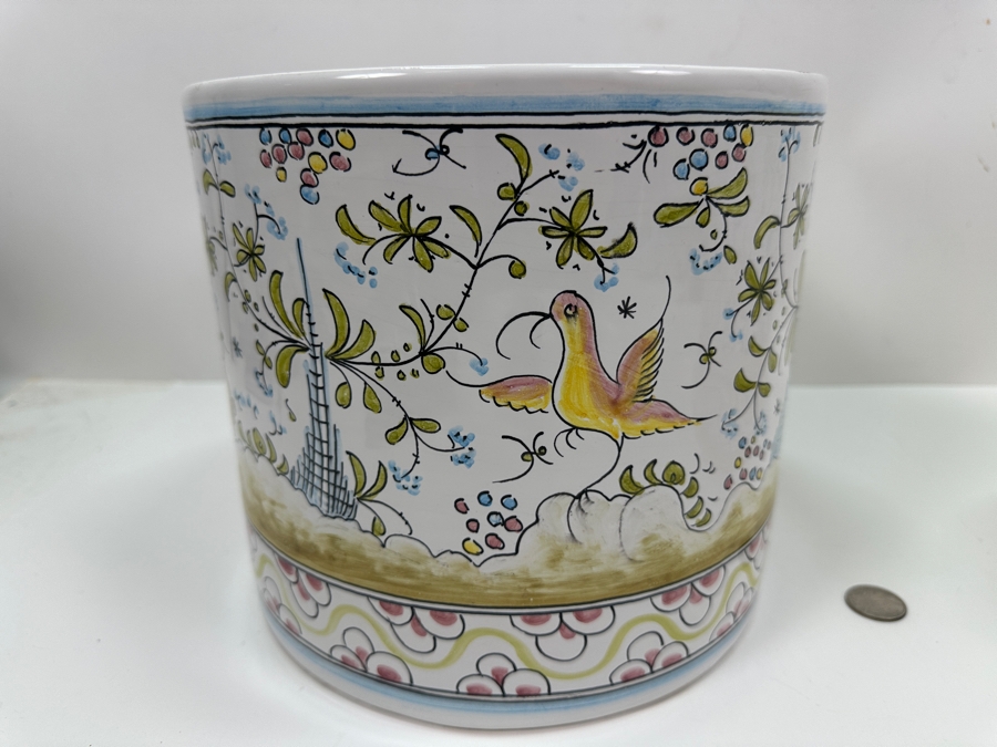 Berardos Hand Painted Portuguese Pottery Pots 8'H and 7.5'H [Photo 8]