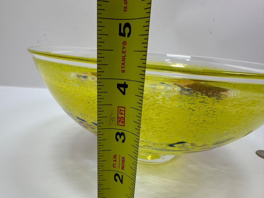 Kosta Boda Satellite Series Signed Art Glass Bowl, Designed by Bertil Vallein 10'W x 4.25'H [Photo 13]