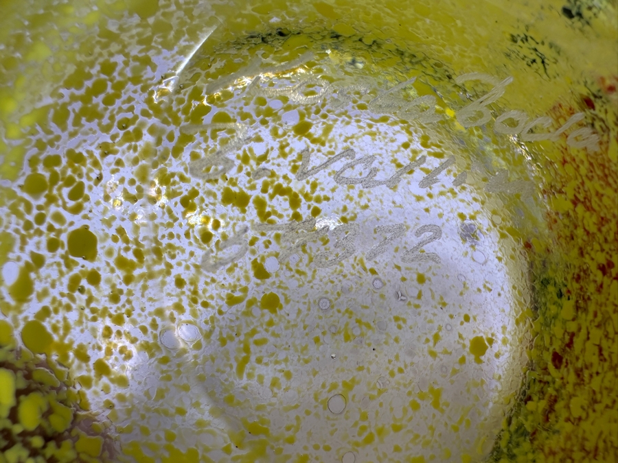 Kosta Boda Satellite Series Signed Art Glass Bowl, Designed by Bertil Vallein 10'W x 4.25'H [Photo 8]